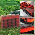 thumbnail image 6 of Prociv Large Tackle Box Double Layer Tackle Box Organizer Storage with Handle Camping Storage Containers Tool Box Red, 6 of 7