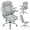 grey, variant on HESL Office Chair with Flip-Up Arms, Big and tall Office Chair with Rocking Mode, Desk Chair, Pink