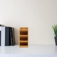 thumbnail image 4 of STRANDCHIC 1Pack Desk Organizer Lacquered Bamboo Wood Brown Rectangular for Adults Students Classroom Art Studio, 4 of 8