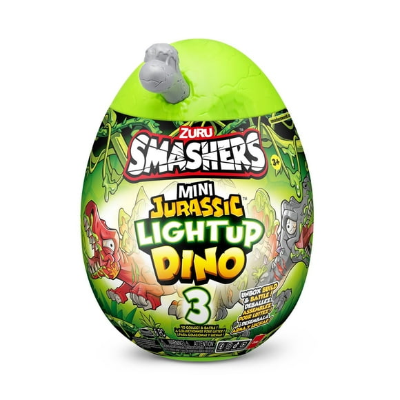 Mini oeuf de dinosaure jurassique allumant Smashers