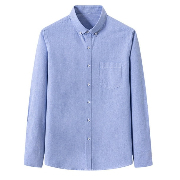 pstuiky Camisas de invierno de manga larga para hombre, Camisa formal de manga larga con cuello vuelto y solapa con estampado para hombre Tops casuales para hombres s