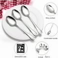 thumbnail image 6 of 8-Piece Dinner Spoon Set Stainless Steel Large Spoon Metal Cutlery Spoon Soup Spoon Home/Kitchen/Dining Silverware Mirror Polished Dishwasher Safe 8 Inches, 6 of 6