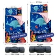 thumbnail image 6 of KAINSY Personalized Toddler Nap Mat, Ocean Theme with Dolphin Sea Animals, Custom Name Blue Sleeping Bag Blanket for Girls, Ideal for Preschool, Daycare, Home, Travel, and Naptime Comfort, 6 of 8