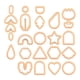 thumbnail image 2 of 24 piezas de polímero para hacer aretes, formas, manualidades y bisutería para niños. D-naranja 24 piezas, 2 of 5