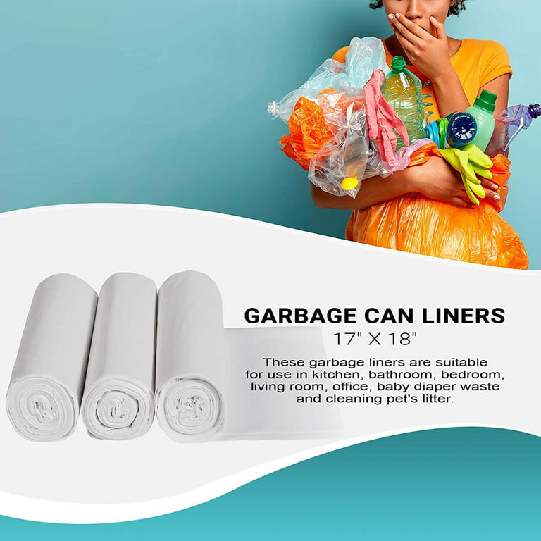 JanWise 17x18 Clear Garbage Bag Liners, .6 Mic, 2-5 Gal, 2,000