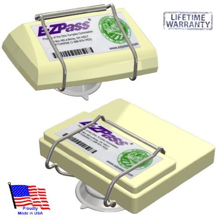 EZ Pass-Port by JL Safety- Indestructible holder with Suction cup, fits EZ Pass (not the Flex) & IPass , I Zoom, PalPass hard case and FasTrak transponders. Holder only. Made in