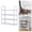 White, variant on Giyblacko Clearance 4 Tier Stainless Steel Shoe Rack Easy To Install And Space Saving Shoes Organizer Standing Shoes Rack With Sturdy Frame Shoe Rack For Closet Entryway Bedroom Floor Outdoor