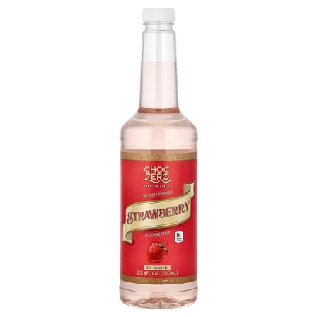 ChocZero Premium Syrup, Strawberry, Sugar Free, 25.4 fl oz (750 ml)