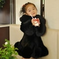 thumbnail image 5 of GEZHEN Children's Faux Fur Coat Imitation Mink Fox Hair Thickened Cotton Jacket Toddler Girls Jacket Fall Winter Toddler Kids Fleece Collar Soild Jackets Warm Woolen Jacket Coats, 5 of 6