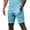 Light Blue, variant on YLSDY Mens Shorts Casual Lightweight Elastic Waist Solid Color Beach Pants Summer Lounge Sports Shorts with Pockets Black L