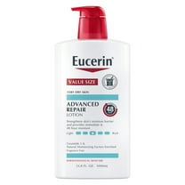 Eucerin Advanced Repair Body Lotion, Value Size Unscented Body Lotion for Dry Skin, Body Moisturizer, 33.8 fl oz Pump Bottle