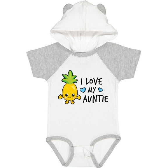 Inktastic I Love My Auntie with Pineapple Boys Baby Bodysuit