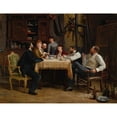 thumbnail image 2 of Fernand Cormon 18x15 Gold Ornate Wood Frame and Double Matted Museum Art Print Titled - A Friend's Lunch (1885), 2 of 4