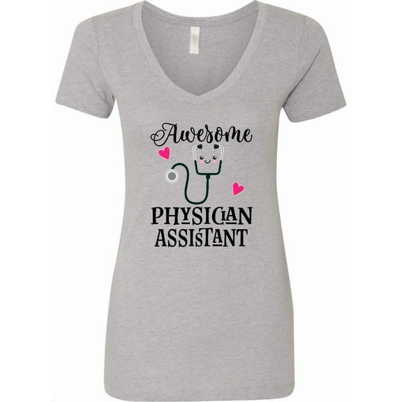 Inktastic Awesome Physician Assistant for Pa Women's V-Neck T-Shirt