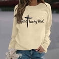 thumbnail image 4 of There Is Nothing Too Big For God Christian Sweatshirts for Women Long Sleeve Crewneck Graphic Sweatshirt Pullover Tops, 4 of 5