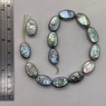 thumbnail image 4 of Platinum Silver Blue Oval Coin Pearl 8" Strand| 14x8x4mm to 15x9x5mm 15 Pearls|, 4 of 12
