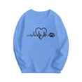 thumbnail image 2 of SGFCWSX Girls Long Sleeve Tops Round Neck Shirts Kids Fall Casual T-Shirts Sky Blue Size 14-15 Years, 2 of 4