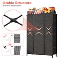 thumbnail image 6 of EnHomee Black Dresser Tall Dresser for Bedroom with 18 Drawers Fabric Chest of Drawers with Wooden Top & Metal Frame Large Storage Tower for Living Room Office Closet, Black Wood Veins, 6 of 13