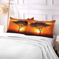 thumbnail image 5 of Acacia Tree and Sunset Plush Pillow Cases Queen Size Ultra Soft Warm Pillowcases with Zipper 20"x30", 5 of 9
