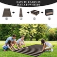 thumbnail image 2 of Enyhom Waterproof Outdoor Rug 5'x8', Reversible Striped Patio Rug, Plastic Straw Outdoor RV Carpet for Outsides, Patio, Camping, Balcony, RV and Deck, Black/Beige, 2 of 7