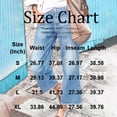 thumbnail image 4 of Wutalume Baggy Jeans for Women Wide Leg Mid Waist, Fringed Cropped Denim Pants, Trendy Boho Style with Distressed Hem,Dark Blue XL, 4 of 8