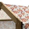 thumbnail image 4 of Hawaii Pet House, Abstract Aloha State Floral Pattern Hibiscus Spring Holiday Theme Design, Outdoor & Indoor Portable Dog Kennel with Pillow and Cover, 5 Sizes, Orange Ruby Dark Taupe, by Ambesonne, 4 of 4