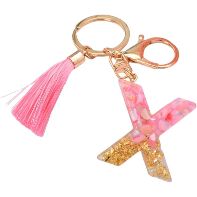 Letter Keychain,26 Letters A-Z Decorative Letter Keychain,Name Keychain for Women Girls Men Teenager Gift