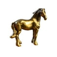 thumbnail image 2 of Horse Statue Decor - Hand Carved Copper Alloy, Minimalist Style, Modern Craft, Desktop Ornament for Office and Home Aesthetic Upgrade, 2 of 6