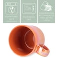 thumbnail image 4 of Elanze Designs Burnt Orange Glossy Iridescent Rainbow Reactive Glaze 17 ounce Stoneware Coffee Cup Mugs Set of 4, 4 of 4