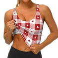 thumbnail image 4 of Lsque Plaid Heart Printed Women'S Sports Bra, Compression, Moisture Wicking, High-Impact Sports Bra For Women,Supportive sports bra-Large, 4 of 9