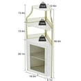 thumbnail image 3 of COZONY 5-Tier Retro-Styled Corner Bar Cabinet with Wine Rack and Storage, 60.6"H, 3 of 8