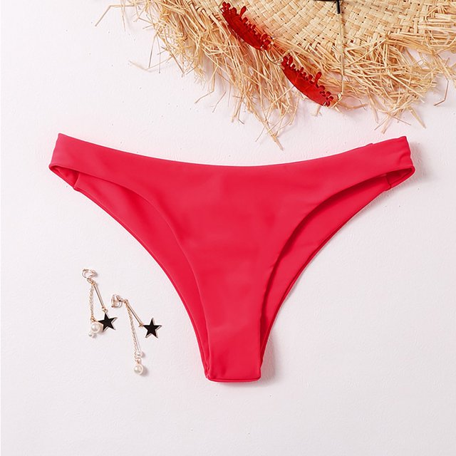 LEEy-world Shorts de Bain pour Femmes Taille Haute, Short de Bain Hybride à Taille Élastique avec UPF 50+ Rouge,P