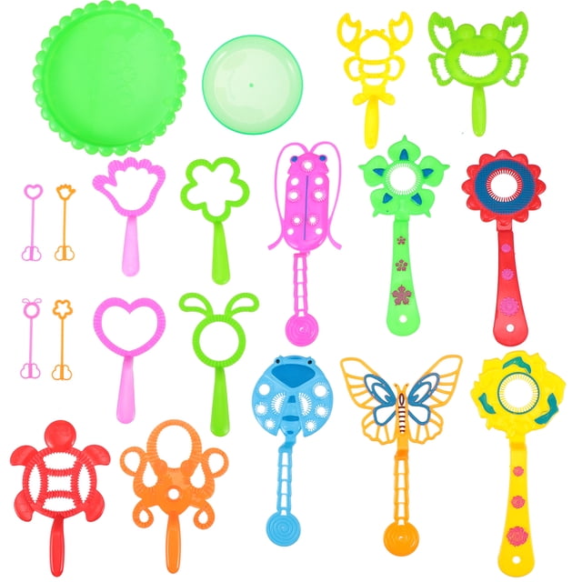 3 Sets Colorful Bubble Wand Set Outside Blowing Bubble Maker for Kids Toddlers