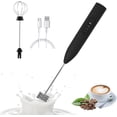 thumbnail image 2 of Milk Frother Handheld Rechargeable Foam Maker for Lattes, Electric Drink Mixer with 2 Whisks for Bulletproof Coffee, Mini Foamer for Cappuccino Frappe Matcha Hot Chocolate, 2 of 7