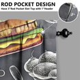 thumbnail image 3 of Vintage Kitchen Food Cooking Chef Tier Cafe Curtains for Bathroom Living RV Rod Pocket Window Drapes 36 Inch 2 Panels Set 28"x36" 2 Panels Window Treatment Tiers, 3 of 4
