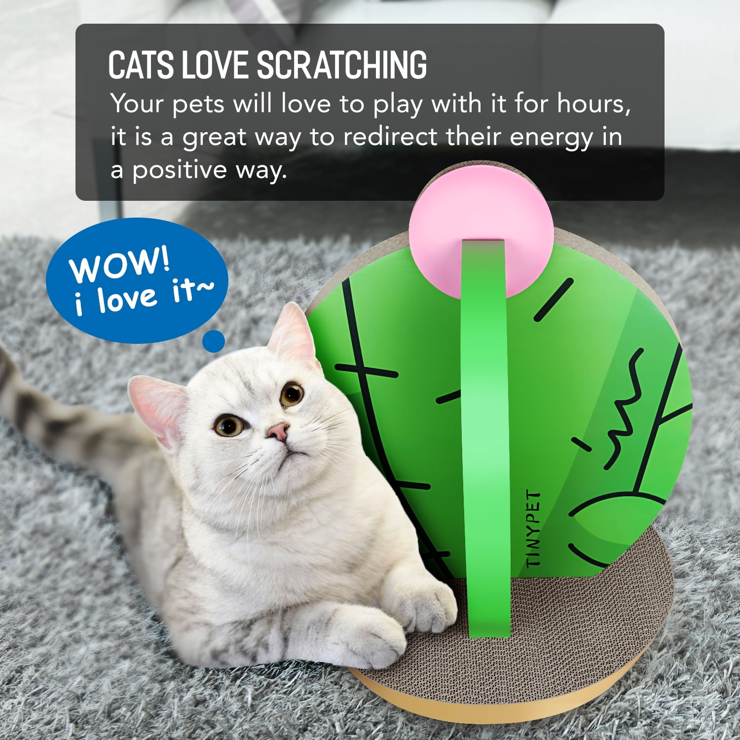 Pefilos 19" Cat Scratching Post Cactus, Cat Bed Scratchers for Indoor Cats, Cat Shelter Scratcher Apartment for Kittens, Green Pefilos 19" Cat Scratching Post Cactus, Cat Bed Scratchers for Indoor Cats, Cat Shelter Scratcher Apartment for Kittens, Green