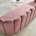 thumbnail image 4 of Tufted Sofa, Pink, Velvet, Modern Contemporary, Mid Century Living Hotel Lounge Cafe Lobby, 4 of 8