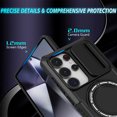 thumbnail image 6 of Moreoy Magnetic Kickstand Case for Samsung Galaxy S26 Ultra with Slide Lens Cover, Compatible with MagSafe with Metal Ring Holder Stand Shockproof Non-Slip Bumper Protective Phone Shell,Black, 6 of 10