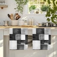 thumbnail image 3 of Dish Towels, Black Plaid Absorbent Kitchen Towels 2 PCS, Abstract Art Color Block Microfiber Hand Towels Dish Cloths Tea Towels for Home&nbsp;Bathroom Cleaning Drying,18X28-Inch,, 3 of 9