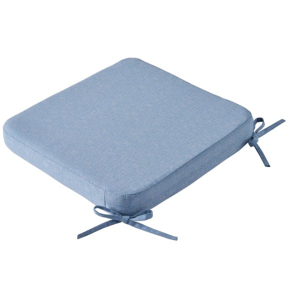 Better Homes & Gardens 19" x 18" Rectangle Outdoor Seat Pad Cushion, 1-Piece, Light Blue