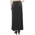 thumbnail image 2 of Women's Faux Leather Matte Finish Basic Modest 37" Ankle Length Stretch Knit Straight Skirt, 2 of 3