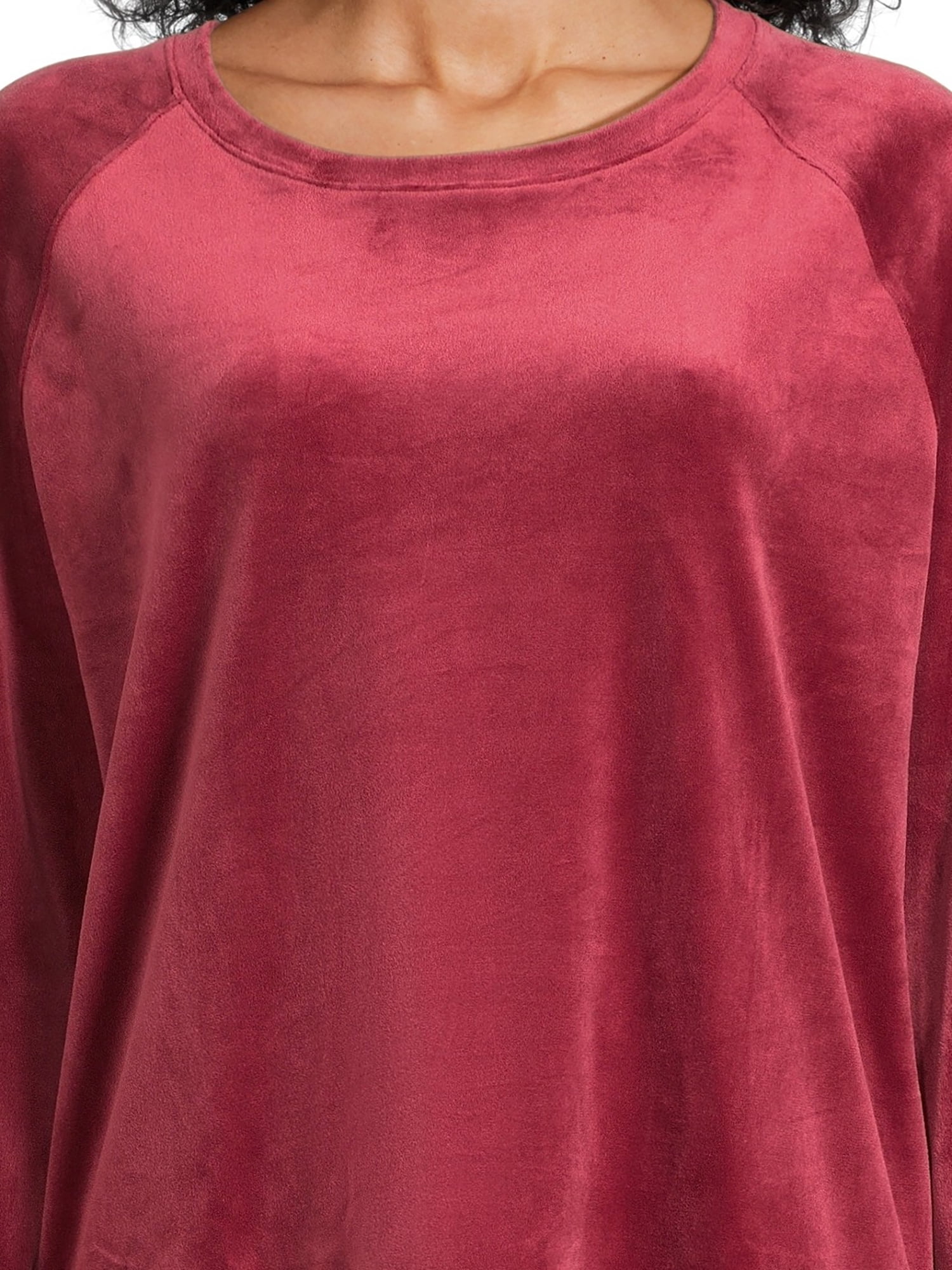 Time and Tru Women's Velour Top and Pants Set, 2-Piece, Sizes S-XXXL