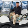 thumbnail image 3 of HUIACONG Flower Dragonfly Golf Cart Covers Seat Non-Slip Easy to Clean Two-Person Golf Cart Seat Covers Comfortable Portable Golfs Car Interior Decoration Compatible with EZGO Club Cars, 3 of 7