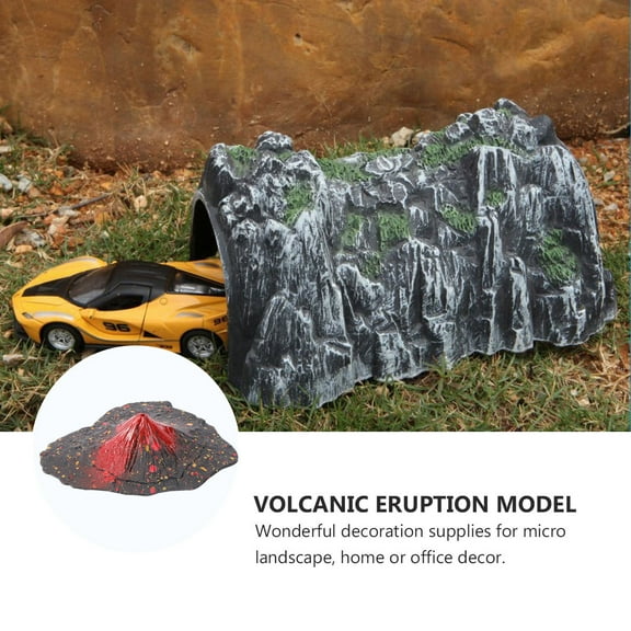 CRILSTYLEO Durable Assorted Color Volcanic Eruption Ornament Plastic Model for Home or Office Decor 3.5cm High