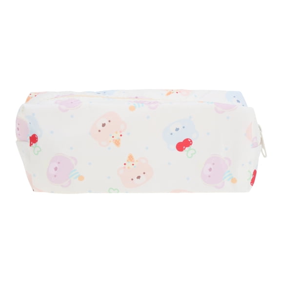 Unique Bargains 1Pc Cartoon Print Style Drawstring Makeup Bag for Vacation Pink Polyester