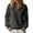 Black, variant on Quarter Zip Tops for women Ribbed Sleeve Cuffs Women Workout Pullover Hoodies Collared Waffle Knit Oversized Sweatshirt
