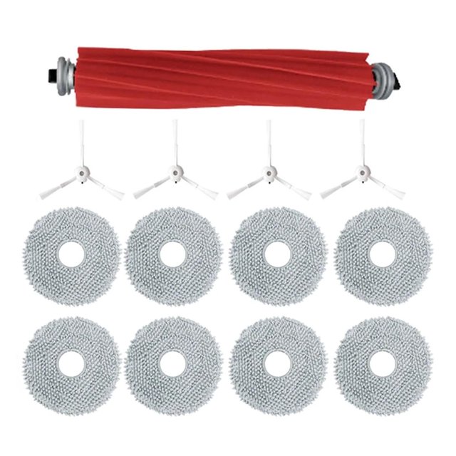 Accesorios de Repuesto for máquina barredora, Compatible con Robot de Barrido P10, Cepillo de Goma, Kit de Cepillo Lateral de paño de mopa