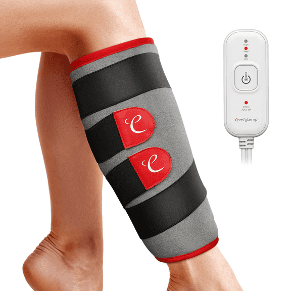 Comfytemp Leg Heating Pad, Wearable Heat Wrap for Calf Knee Arm, FSA HSA Eligible, 3 Heat Levels, 2H Auto-Off, S/M