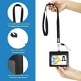 thumbnail image 5 of Toplive Badge Holders with Detachable Neck Lanyard Strap and Retractable Reel Clips Keychain [Two Slots] Leather ID Badge Card Holders - 2 Packs, 5 of 7
