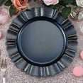 thumbnail image 2 of Efavormart Set of 6 - 13" Round - Navy Blue Plastic Charger Plates With Waved Scalloped Rim for Wedding, Outdoor Receptions, Banquets, Holiday Dinner plates Chargers, 2 of 6